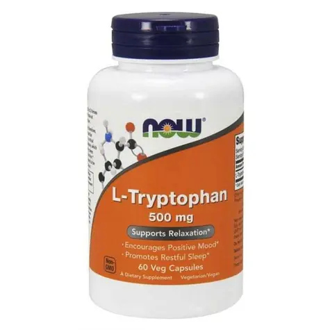 L-Tryptofán 500 mg - NOW foods (60 kaps.)