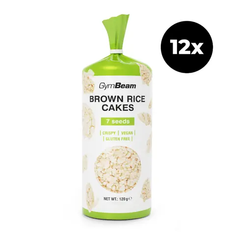 Hnedé ryžové chlebíčky - GymBeam (7 seeds, 12 x 120 g)