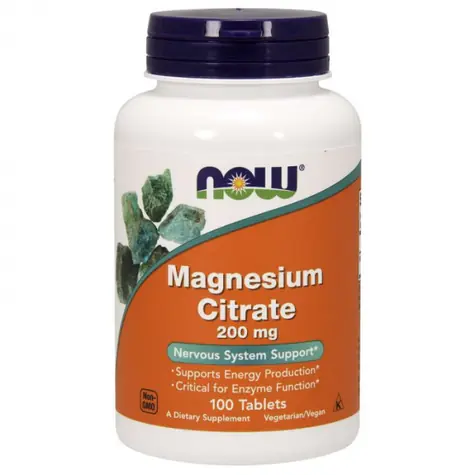 Magnézium citrát 200 mg - NOW Foods (100 tab.)