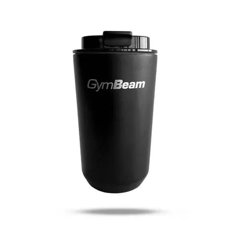 Termohrnček Adventure Black 380 ml - GymBeam (čierna)