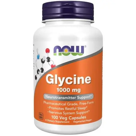 Glycín 1000 mg - NOW Foods (100 kaps.)