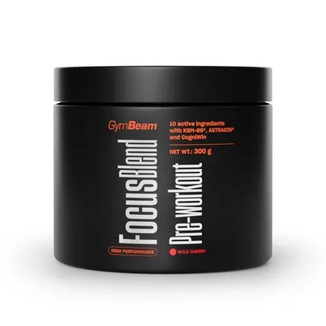 Focus Blend Predtréningový doplnok - GymBeam (wild Cherry, 300 g)