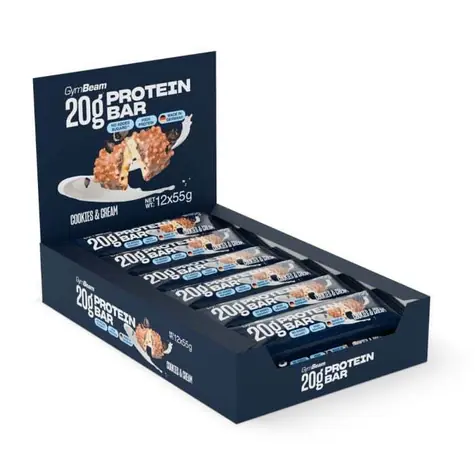 20 g Protein bar - GymBeam (cookies & cream, 12 x 55 g)