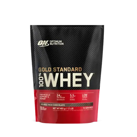 100% Whey Gold Standard - Optimum Nutrition (dvojitá bohatá čokoláda, 450 g)