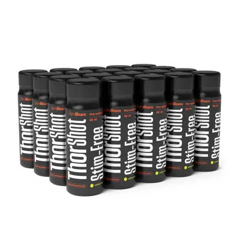 Thor Stim-free shot - GymBeam (citrón limetka, 20 x 60 ml)