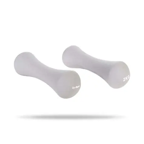 Neoprenové činky 2 x 2 kg - GymBeam (20 x 2,8 g, šedá)