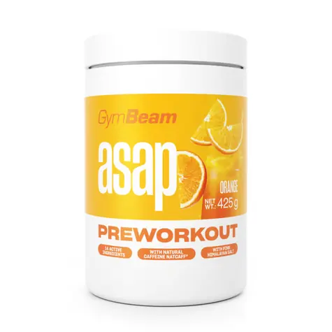 ASAP Pre-Workout - GymBeam (pomaranč, 425 g)