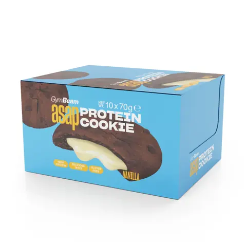 ASAP Protein Cookie - GymBeam (vanilka, 10 x 70 g)
