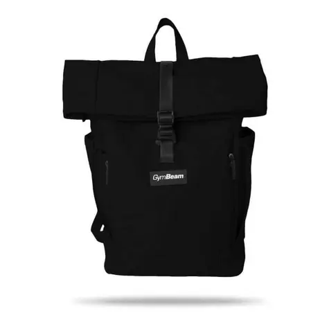 Batoh Rolltop Black - GymBeam (čierna)