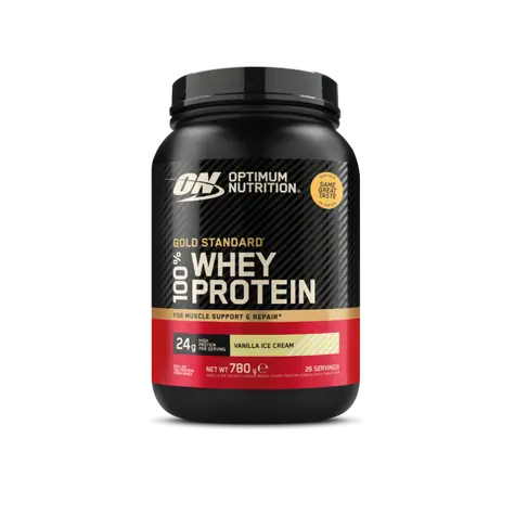 100% Whey Gold Standard - Optimum Nutrition (vanilková zmrzlina, 768 g)