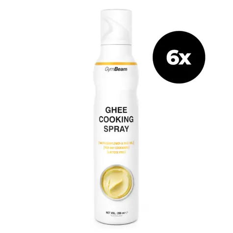 Ghee sprej na varenie - GymBeam (6 x 200 ml)