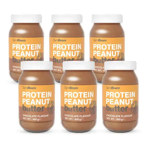 Proteínové arašidové maslo - GymBeam (čokoláda, 6 x 900 g)