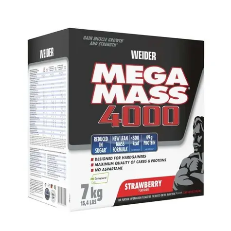 Mega Mass 4000 - Weider (jahoda, 7000 g)