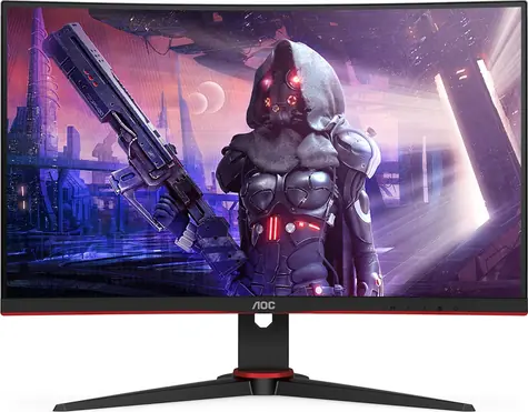 23.6" AOC C24G2AE/BK čierna / zakrivený / VA / 1920x1080 / 250cd / 16:9 / 3000:1 / 1ms / HDMI+VGA+DP / VESA