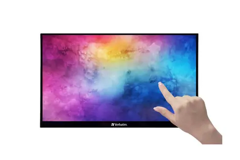 17.3" Verbatim PMT-17 čierna / IPS / 1920 x 1080 / 16:9 / 6 ms / 300 cd-m2 / 1200:1 / USB-C / HDMI / prenosný dotykový