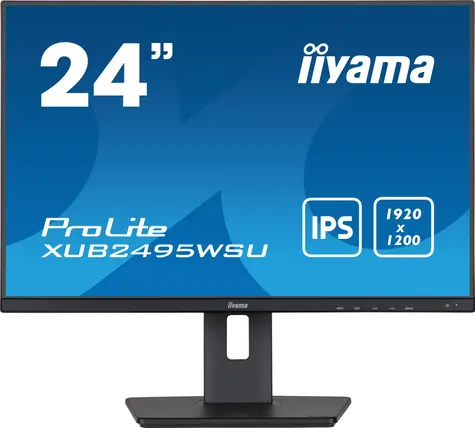 24.1" IIYAMA Prolite XUB2495WSU-B5 čierna / IPS / 1920x1200 / 16:10 / 5ms / 1000:1 / 300cd / repro / VGA / HDMI / DP
