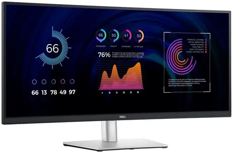 34" DELL P3424WE strieborná / LED / 3440x1440 / IPS / 16:9 / 5ms / 1000:1 / 300cd-m2 / DP+HDMI+USBC / 3YNBD