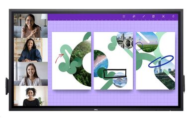 65" DELL P6524QT čierna / LED / 3840x2160 / IPS / 16:9 / 9ms / 1300:1 / 350cd-m2 / USBC+HDMI+DP+RS232+RJ45 / 3YNBD