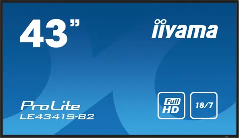 43" IIYAMA LE4341S-B2 čierna / IPS / 1920x1080 / 16:9 / 8ms / 1200:1 / 350cd / repro / VGA / HDMI 