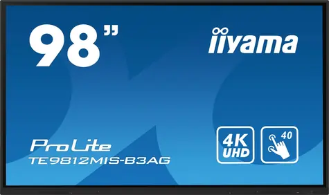 98" IIYAMA ProLite TE9812MIS-B3AG čierna / IPS / 3840x2160 / 16:9 / 8ms / 1200:1 / 400cd / repro / VGA / HDMI / USB-C