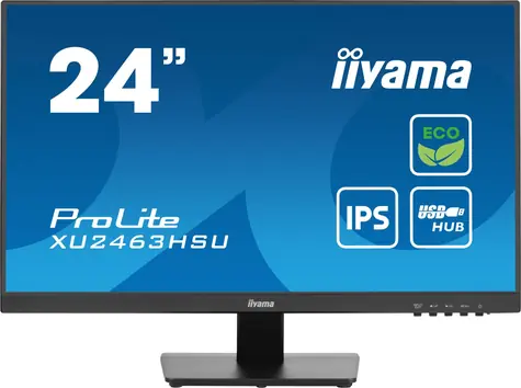 24" IIYAMA ProLite XU2463HSU-B1 čierna / IPS / 1920x1080 / 16:9 / 3ms / 1300:1 / 250cd / repro / HDMI / DP  