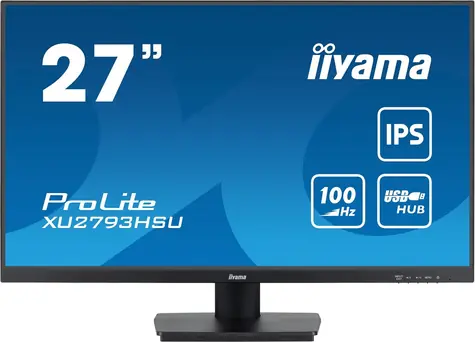 27" IIYAMA ProLite XU2793HSU-B6 čierna / IPS / 1920x1080 / 16:9 / 1ms / 1000:1 / 250cd / repro / HDMI / DP