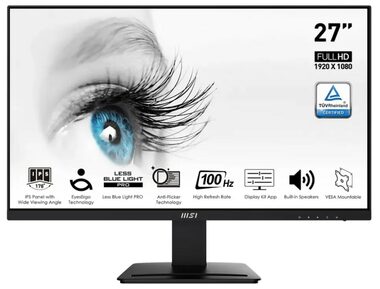 27" MSI PRE MP273A čierna / 1920 x 1080 / IPS / 16:9 / 1ms / 1000:1 / 250cd-m2 / 1x HDMI + 1x DP + 1x VGA / VESA