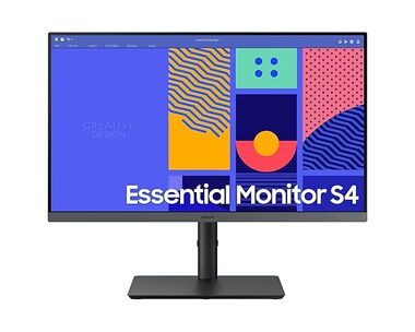 24" Samsung Essential S4 (S432GC) čierna / IPS / 1920x1080 / 16:9 / 4ms / 1000:1 / 250cd-m2 / HDMI + DP + VGA / Pivot