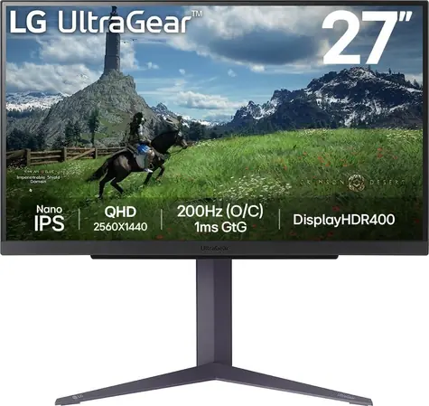 27" LG UltraGear 27GS85QX-B čierna / IPS / 2560 × 1440 / 16:9 / 1000:1 / 400cd-m2 / HDMI & DP / VESA
