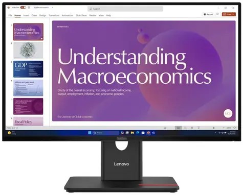 24" Lenovo ThinkVision T24D-40 čierna / IPS / 1920 x 1080 / 4ms / 250cd / 1500:1 / DP+HDMI+USB-C / VESA / Pivot