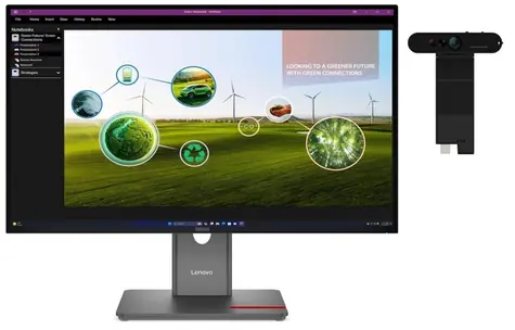27" Lenovo ThinkVision P27Q-40 MC60 čierna / IPS / 2560×1440 / 6ms / 1500:1 / 350cd-m2 / HDMI + DP / VESA / Pivot