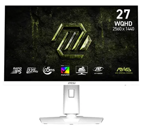 27" MSI MAG 274QRFW X32 biela / QHD / IPS / 16:9 / 0.5ms / 1000:1 / 300cd-m2 / HDMI+DP / VESA