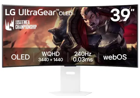 39" LG 39GX90SA-W.AEU biela / OLED / 3440x1440 / 21:9 / 240Hz / 0.03ms / 250 cd-m2 / HDMI / DP