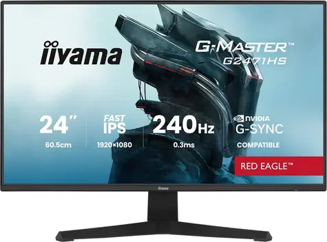 23.8" IIYAMA G-Master G2471HS-B1 čierna / LED / IPS / 1920 x 1080 / 16:9 / 0.3 ms / 1000:1 / 350cd-m2 / VESA