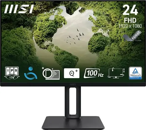 23.8" MSI PRE MP245PG čierna / FHD / IPS / 16:9 / 4ms / 1300:1 / 300cd-m2 / HDMI + DP + VGA / VESA