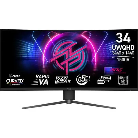 34" MSI MPG 346CQRF X24 čierna / VA / 3440x1440 / 21:9 / 4000:1 / 400cd-m2 / DP + HDMI + USB-C / VESA