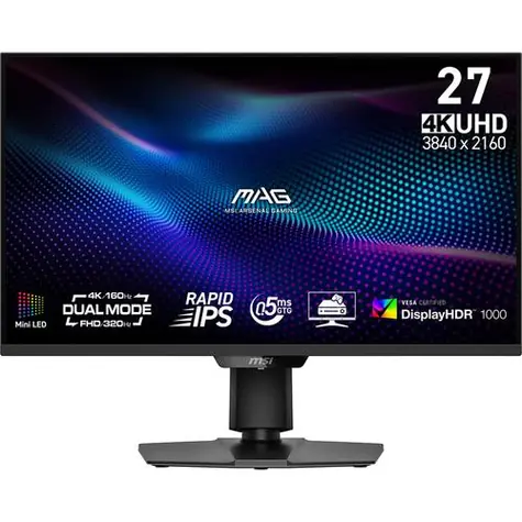27" MSI MAG 274UPDF E16M čierna / IPS / 3840 x 2160 / 16:9 / 1000:1 / 400cd-m2 / DP + HDMI + USB-C / VESA