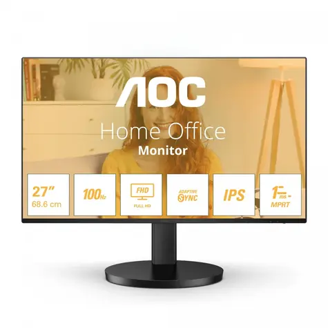 27" AOC 27B3HA2 čierna / IPS / 1920x1080 / 16:9 / 1ms / 1500:1 / 300cd-m2 / HDMI + VGA / VESA