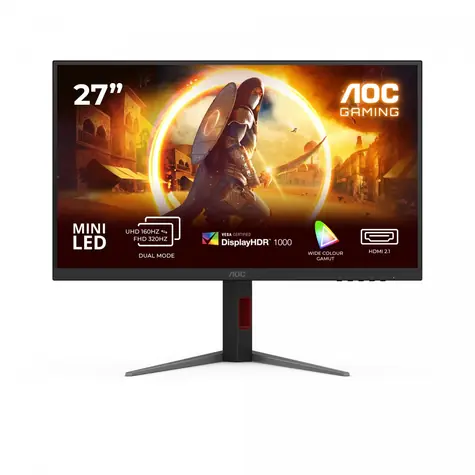 27" AOC Gaming U27G4XM čierna / IPS / 3840x2160 / 16:9 / 1ms / 1000:1 / 1200cd-m2 / HDMI + DP / VESA