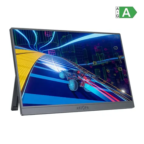 16,1" Arzopa Z1FC striebornosivá / Prenosný monitor / 1920 x 1080p / 250 cd-m2 / 16:9 / USB-C / Mini HDMI