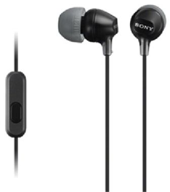 Sony MDR-EX15AP Čierna / Slúchadlá do uší s mikrofónom