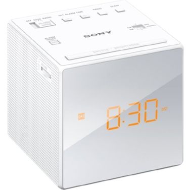 SONY rádiobudík ICF-C1 / LCD displej / digitálny FM, AM tuner / biela