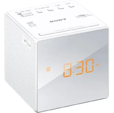 SONY rádiobudík ICF-C1 / LCD displej / digitálny FM, AM tuner / biela