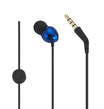 PerfectSound s201 slúchadlá modrá / do uší / s mikrofónom / kov / 18 ohm / 3.5 jack