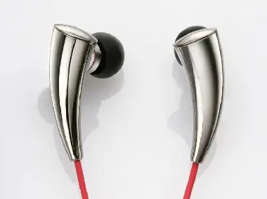 PerfectSound s102 slúchadlá / do uší / unikátny tvar / zliatina hliníka a magnézia / 18 ohm / 3,5 jack / strieborná