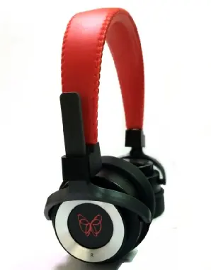 PerfectSound m100 slúchadlá červeno-čierna / s vymeniteľným meničom / mikrofón / 40mm / 16 ohm / 3,5 + 6,3 jack 