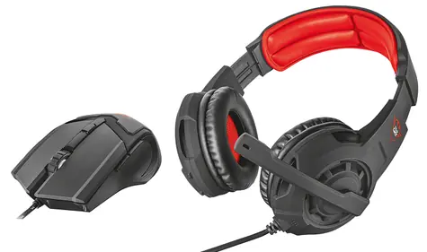 Trust GXT 784 Gaming Headset &amp; Mouse čierna / Herné slúchadlá s mikrofónom a myš