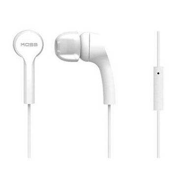 Koss KEB9i biela / Špuntové slúchadlá s mikrofónom / 3.5mm jack / 1.2m / bez kódu