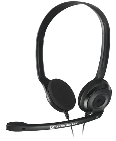 SENNHEISER PC 3 CHAT čierna / headset - obojstranné slúchadlá s mikrofónom / 2x 3.5mm Jack / 2m