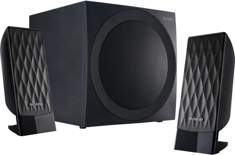 Microlab M300BT čierna / 2.1 subwoofer systém / Bluetooth / RMS 38 W / 4 Ohm / 40 - 20 000 Hz / 3.5mm / USB